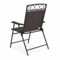 Chaise pliante en métal Noir