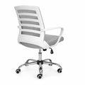 Chaise de bureau en maille avec accoudoirs et base en métal chromé