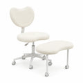 Chaise de bureau en polyester avec repose-pieds